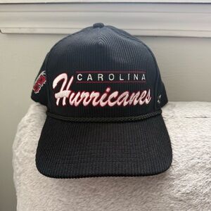 Black Carolina Hurricanes Embroidered Script corduroy Cap